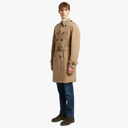 MEN TRENCH, MILITARY GREEN, SIZE 50