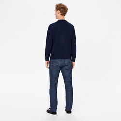 UNISEX CREW NECK WITH ANCHOR, BLUE NAVY, SIZE L
