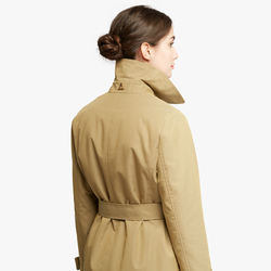 TRENCH COAT WITH DETACHABLE SHETLAND LINING, BEIGE, SIZE 44