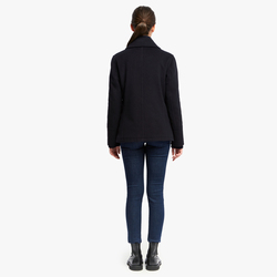 CASHMERE BLEND DAFNE WOMEN PEACOAT, DARK NAVY, SIZE 44
