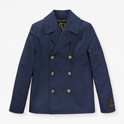 RIPSTOP AMALFI PEACOAT, DARK NAVY, SIZE 50