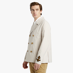 RIPSTOP AMALFI PEACOAT, LIGHT BEIGE, SIZE 46