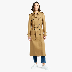 WOMEN TRENCH COAT, DARK NAVY, SIZE 38