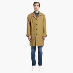 BRETELLO MEN RAINCOAT, CAMEL, SIZE 46