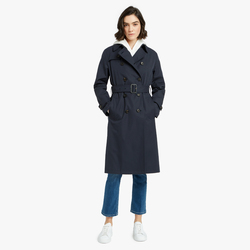 WOMEN TRENCH COAT, DARK NAVY, SIZE 42