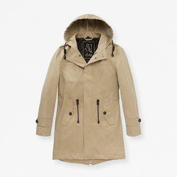 MEN RAIN PARKA, BEIGE, SIZE 50