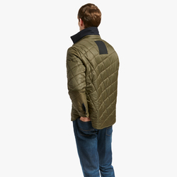 ERCOLE MEN REVERSIBLE SHIRT JACKET, DARK NAVY & MILITARY GREEN, SIZE 52