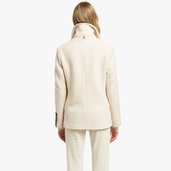DOUBLE WOOL VENERE WOMEN PEACOAT, POWDER PINK, SIZE 36