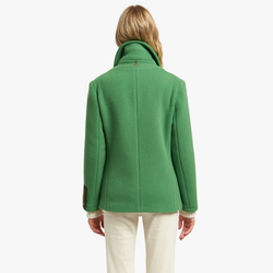 DOUBLE WOOL VENERE WOMEN PEACOAT, GREEN, SIZE 36