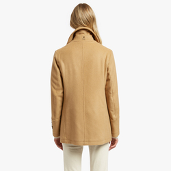CASHMERE BLEND CALIPSO WOMEN PEACOAT, BEIGE, SIZE 38