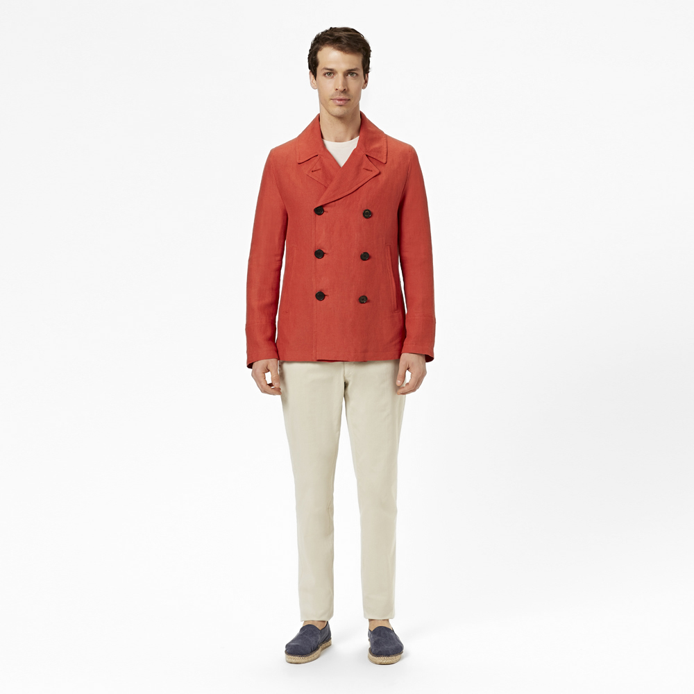 red men pea coat