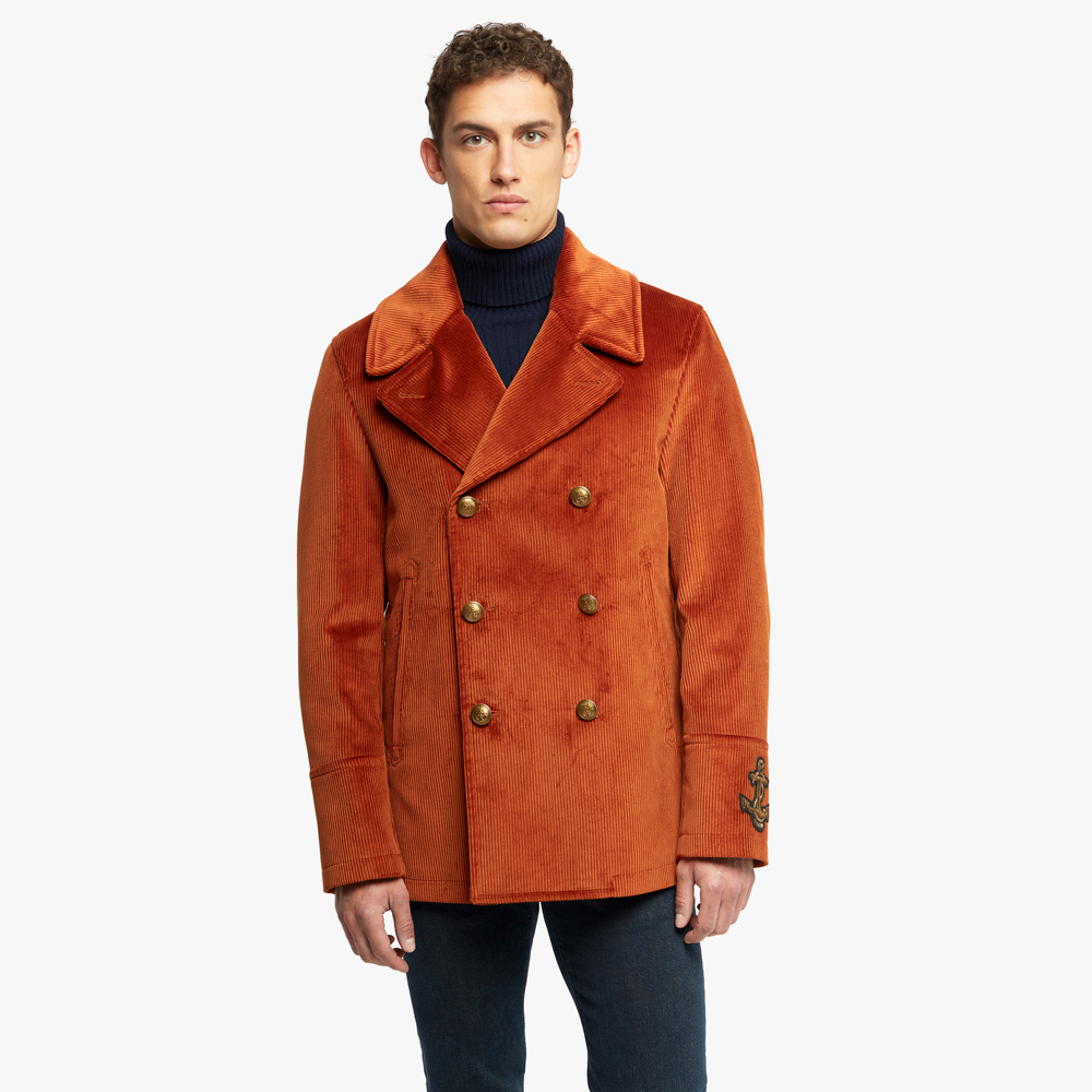 rust peacoat