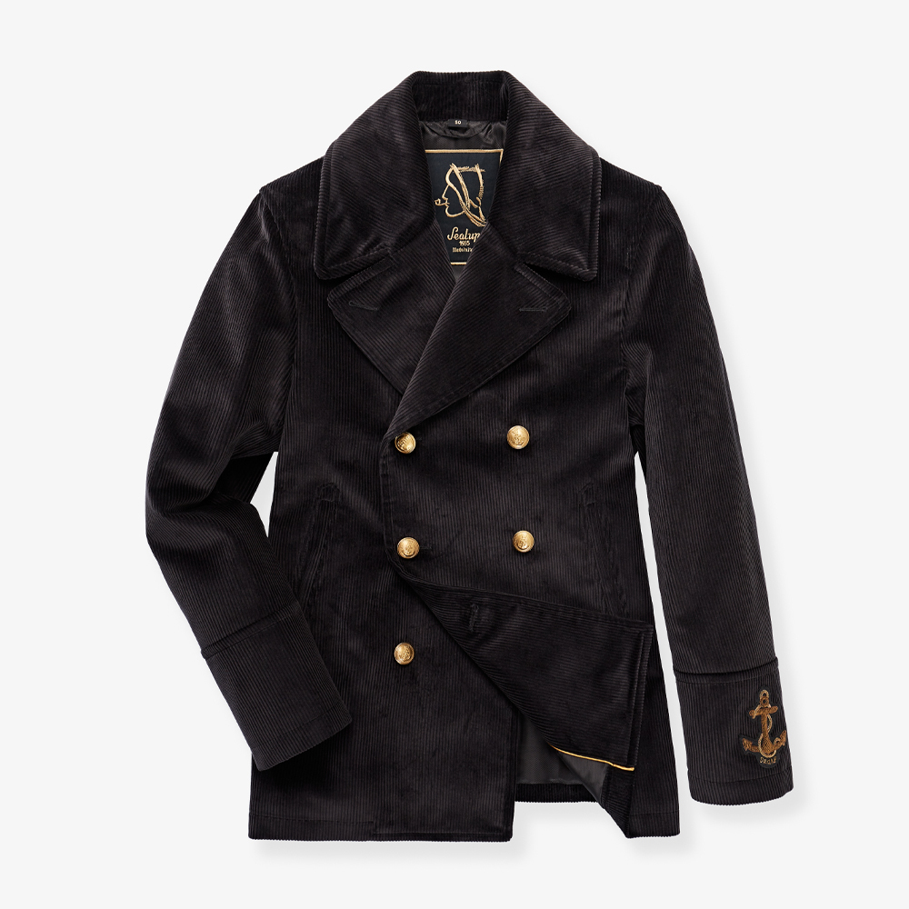 Sealup - MEN CORDUROY AMALFI GOLD PEACOAT