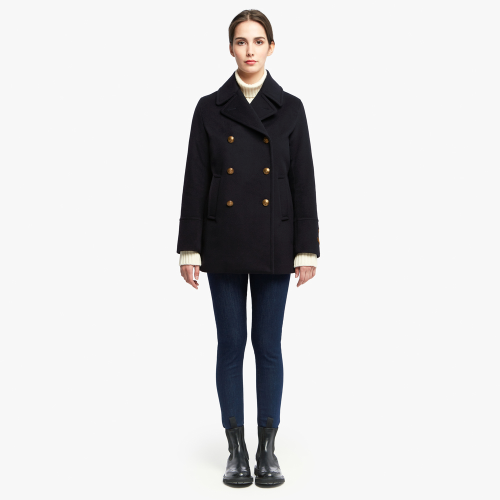 womens navy peacoat