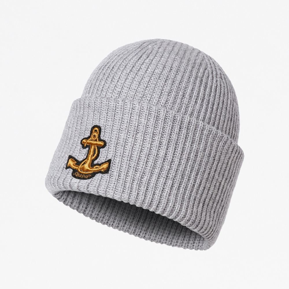 Sealup - WOOL BEANIE WITH ANCHOR PATCH