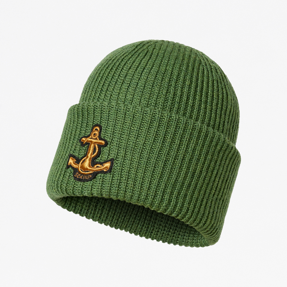 Sealup - WOOL BEANIE WITH ANCHOR PATCH